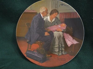 Norman Rockwell "Cradle Of Love" Vintage 1980 1st Edition 8 1/2" Plate #2642 - Picture 1 of 3