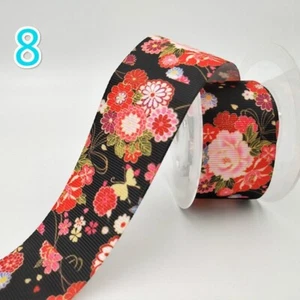 50 Yards Hair Design Sewing Edge Trim DIY Floral Printed Ribbon Craft Japanese - Picture 1 of 28