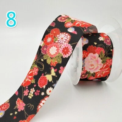 50 Yards Hair Design Sewing Edge Trim DIY Floral Printed Ribbon Craft Japanese - Image 1 of 4
