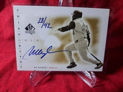 2001 SP Authentic Chirography Gold /42 Mo Vaughn #G-MV Auto - Image 1 of 2