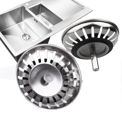 ELEPHONE Kitchen Sink Strainer Stainless Steel Replacement Drain Drainer Waste Plug 2 Pcs
