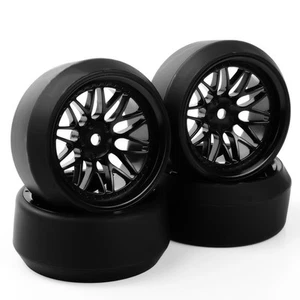 4pcs Racing Tires + Wheel Rims For HSP HPI 1:10 RC Drift On-Road Car BBNK+PP0370 - Picture 1 of 6