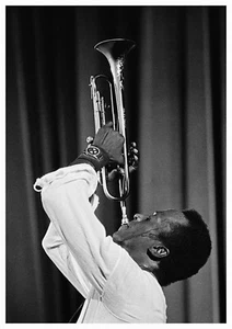 Reproduction Vintage Jazz Poster "Black & White" Poster, Home Wall Art, Size A2 - Imagen 1 de 1