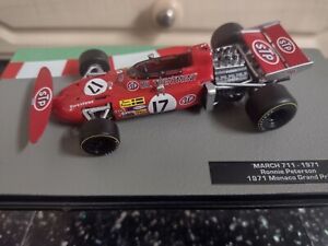 F1 Car Collection 1/43 Scale Model. Ronnie Peterson. March 711. 1971.