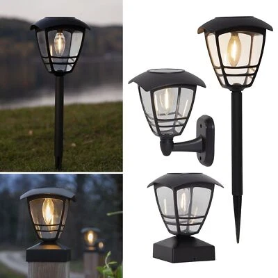 LED Solar Leuchte FILAMENT 10lm Wegeleuchte Wand-Lampe für Außen Garten - Bild 1 von 2