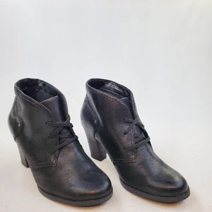Clarks Artisan Stiefel Bootie Damen Größe 8,5 M Knöchel Schwarz Leder Schnürung 66340 - Bild 1 von 11