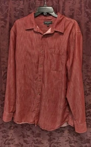 Banana Republic Shirt Mens denim XL Long Sleeve Button Up slim fit burgundy wash - Picture 1 of 7