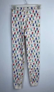 Hanna Andersson Pajama Pants Bright Bulbs 14 Christmas Holiday PJs Rainbow - Picture 1 of 2