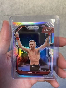2021 Panini Prizm UFC MMA Tim Elliott Silver Prizm Version Card Silver 40 - Picture 1 of 7