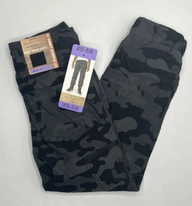 Boys Size XS (5/6) Weatherproof Vintage Black Camo Fleece Lined Joggers Pants - Picture 1 of 6