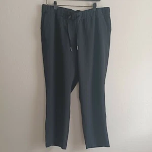 Lululemon pants Size 12 jogger Drawstring Waist Solid Black Pants Pockets - Picture 1 of 5