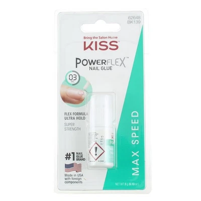 Paquete de 4 pegamentos de uñas KISS Powerflex Max Speed, 0,1 oz Foto 1 de 2