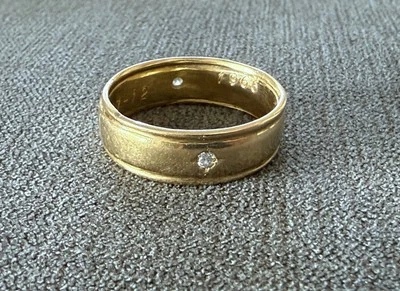 Très grande bague homme - or massif 18 carats - taille 71 - alliance - Photo 1/4