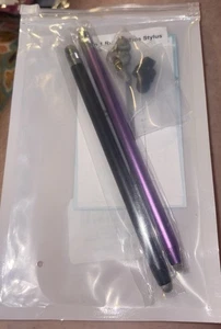 2pc Universal Stylus, 2 in 1 Precision Series Disc Stylus Touch Screen Pen Black - Afbeelding 1 van 4