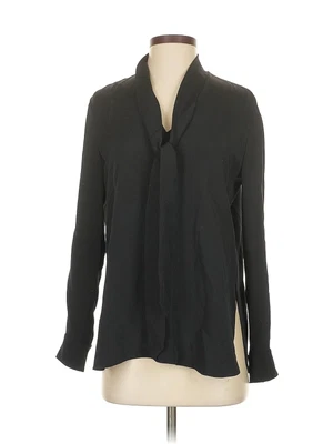 Top de seda negro manga larga Edun para mujer 0 Foto 1 de 4