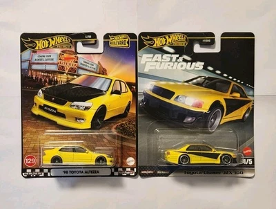 HOT WHEELS SET OF 2 98 TOYOTA ALTEZZA + CHASER JZX 100 - image 1 of 3