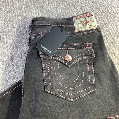 True Religion Becca Mid Rise Bootcut Jeans Black Wash Womens Size 32 NWT - Image 1 of 4