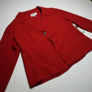 Danny & Nicole Jacket Size 16T Red Knit Evening Essentials One Button 1 Piece - Picture 1 of 17