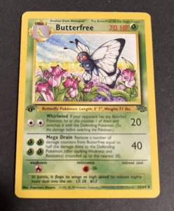 Pokemon Card - Butterfree #33/64 Jungle 1ST FIRST EDITION Uncommon LP F/S - Picture 1 of 2