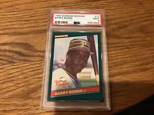 Barry Bonds 1986 Donruss Rookies PSA 9