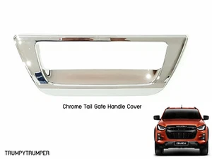 CHROME TAILGATE HANDLE COVER CENTER FOR ISUZU D-MAX DMAX UTE 2020 2021 [F] - Foto 1 di 6