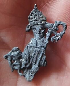 Medieval lead Pilgrim Badge, St. Leonard of Norwich. From the Thames