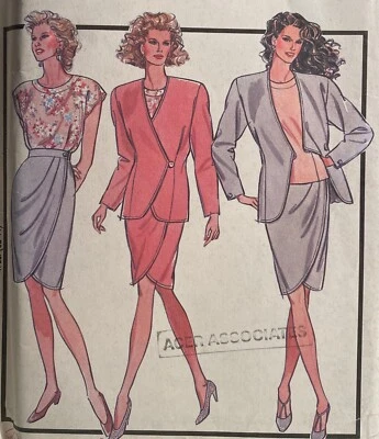 NEW 1990 'STYLE' SARONG WRAP SKIRT SUIT PATTERN 1866 6-18 - Image 1 of 3
