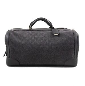 NWT $10,015 BRIONI Monogram Cashmere and Leather Large Weekender Duffle Bag
