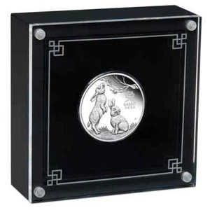 Australien 50 Cents Lunar Year of the Rabbit 2023 1/2 Oz Silber 9999  proof OVP - Bild 1 von 12