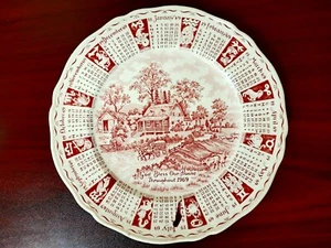 1969 Kalenderteller 9 Zoll Vintage Meakin Staffordshire - Bild 1 von 11