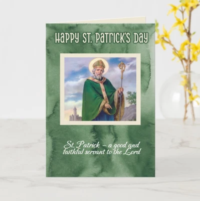 Happy St. Patrick's Day! - 5.5" x 8.5" Greeting Card with Writing Space Inside - Image 1 of 4