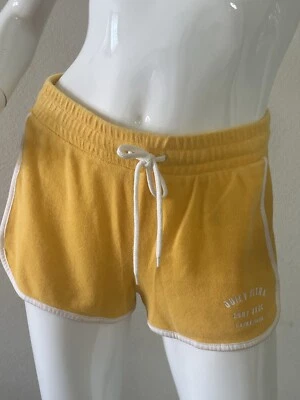 Juicy Couture Women's Slash Pockets Towel Terry Shorts Pushpop Size Xs Yellow - Image 1 of 4