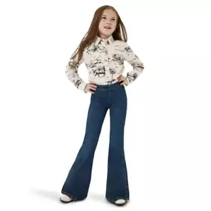 112368279 Wrangler X Lainey Wilson Mädchen Schlaghose Pull On Jeans - dunkel NEU - Bild 1 von 21
