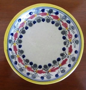 Vintage Talavera Pottery Plate Handmade and Hand Painted Tlaxcala, Mexico 6 1/2" - Picture 1 of 9