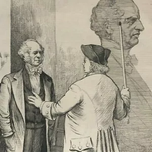 Komplette 1874 Tagesgrafik illustrierte große Zeitungswerbung 6/1 sehr guter Zustand/sehr guter Zustand - Bild 1 von 5