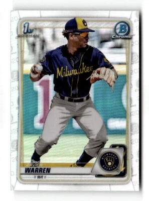 2020 Bowman Chrome Refractor #BD-97 Zavier Warren - Image 1 of 2