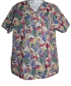 CREST Woman's Short Sleeve Snap-up Scrub Top - Size S - Picture 1 of 6