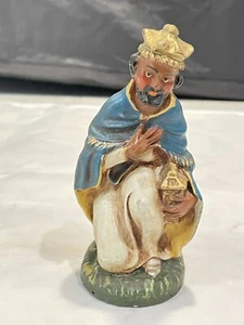Estatuilla de Natividad De Colección Hombre Sabio Hecha en Italia 4 in. Alto ligero - Imagen 1 de 15