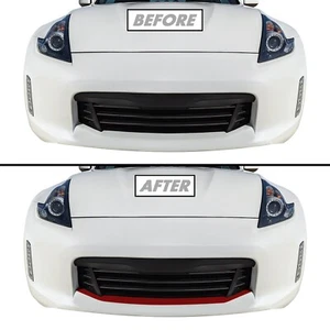 Superposición de calcomanía de vinilo Redout para Nissan 370z 2009+ labio del parachoques delantero - Imagen 1 de 6