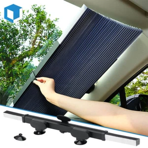 Car Retractable Windshield Sun Shade Front & Rear Window Curtain UV Protection - Picture 1 of 10