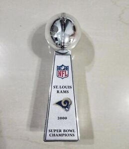 St. Louis Rams Super Bowl Championship VINCE LOMBARDI Trophy 9'' Christmas Gift