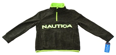 Nautica Little Boy's YSM  Size 8 Gray Green 1/4 Zip Fleece Pullover Nautex - Image 1 of 2