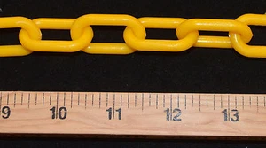 CADENA DE PLÁSTICO AMARILLA 6mm 10' de largo loro pájaro juguetes control de multitudes - Imagen 1 de 1