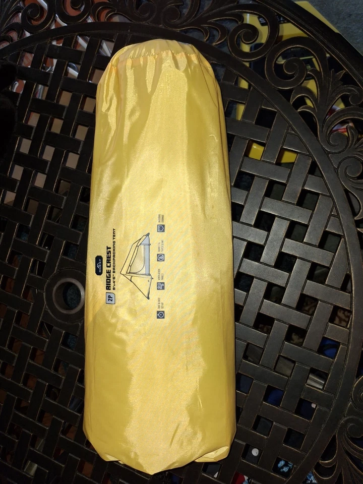 Tienda de campaña para mochileros Quest Ride Quest 8'x4'x6 amarilla nueva caja abierta con bolsa Foto 1 de 1
