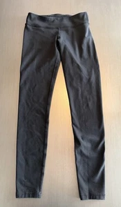 Lululemon Ivivva Girls Rhythmic Leggings Reversible Full Length 12 Solid Black - Picture 1 of 11