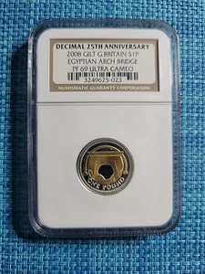 ๐ฌ๐ง Great Britain Pound 2008 NGC Egyptain SP-J20C Silver 0.925 Coin 041625-6 - Picture 1 of 3