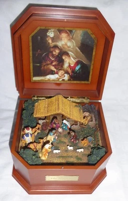 Weihnachts Spieluhr The NativityHeirloom Music Box 2005 Silent Night - Bild 1 von 4