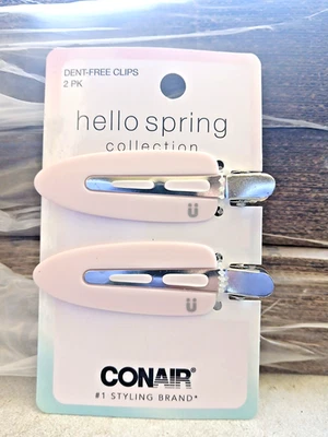 Dent-Free Clip 2 PK Hello Spring Collection Conair pink - Image 1 of 2
