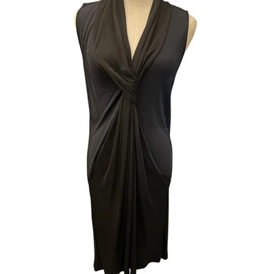 Diane von Furstenberg Black/Navy Sleeveless, Knee Length, Work Dress- 4 - Image 1 of 4