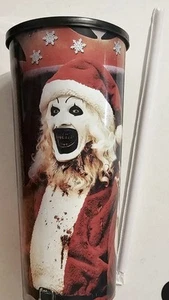 TERRIFIER 3 ART THE CLOWN 44oz CUP with LID & STRAW REGAL CINEMAS BRAND NEW - Picture 1 of 4